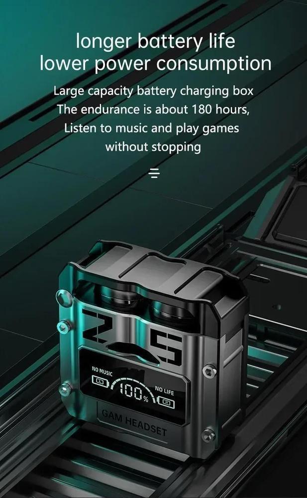 Multi-colour long lasting Battery with fast charge 25 Earbuds .